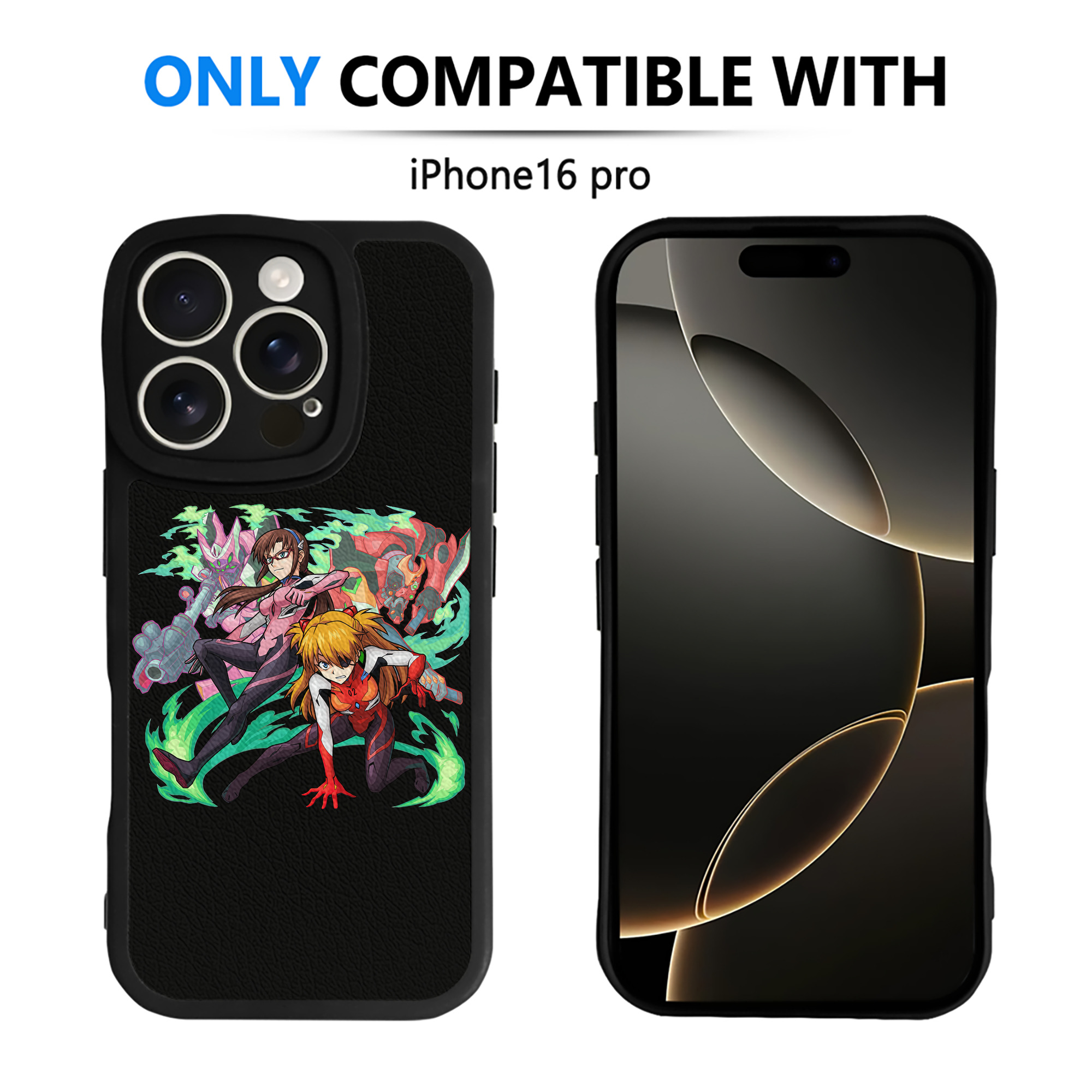 （画像用） EVA 新世紀エヴァンゲリオン 【iPhone 16シリーズ対応】シリコンスマホケース（レザー調） 材質：シリコン